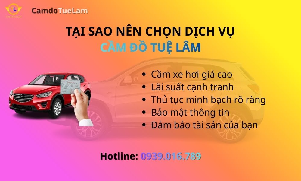 Dịch vụ cầm xe hơi xe ô tô giá cao