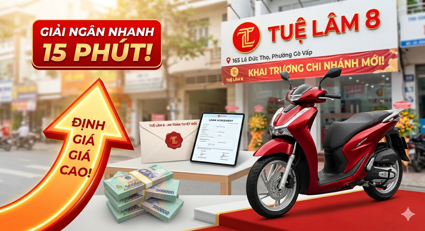nhận cầm xe máy trả góp lãi suất thấp