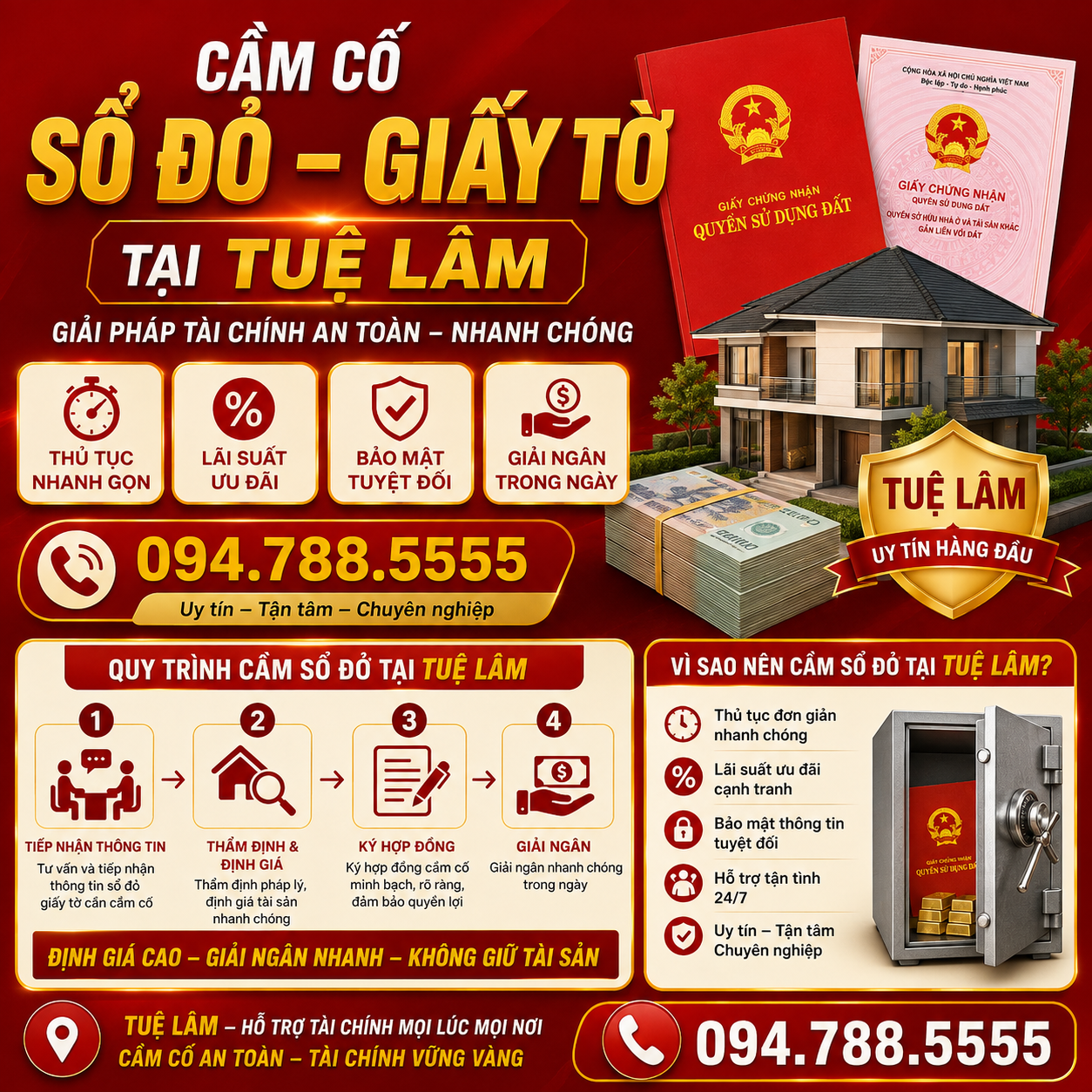 Cầm Sổ Đỏ Bình Chánh – Cầm Giấy Tờ Nhà Đất | Tuệ Lâm
