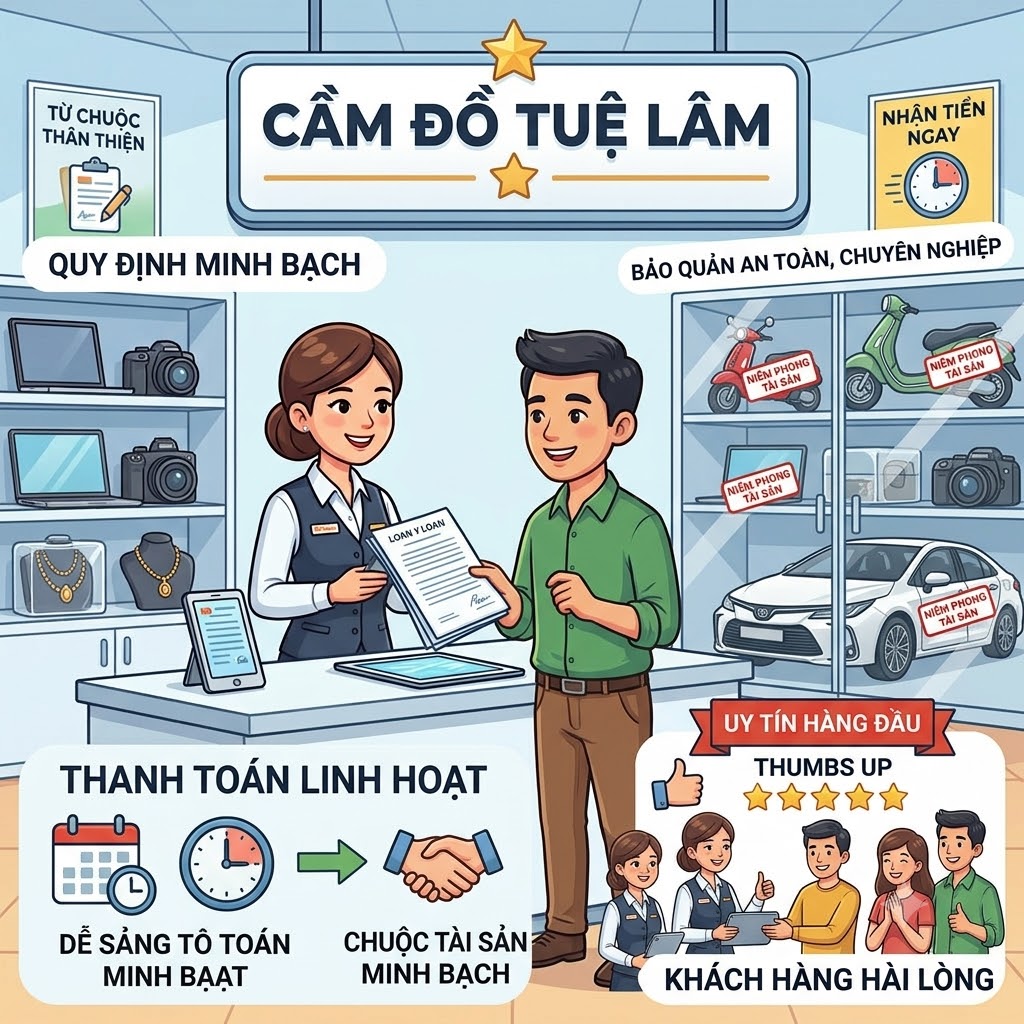 Chính Sách Chuộc Đồ Tại Cầm Đồ Tuệ Lâm TP.HCM Uy Tín