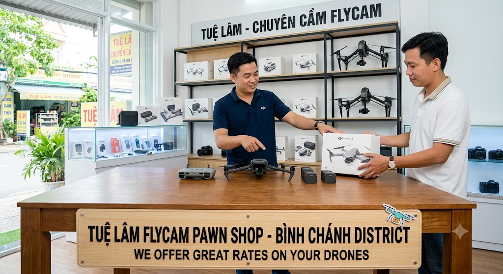 cầm flycam với lãi suất thấp tại Tuệ Lâm